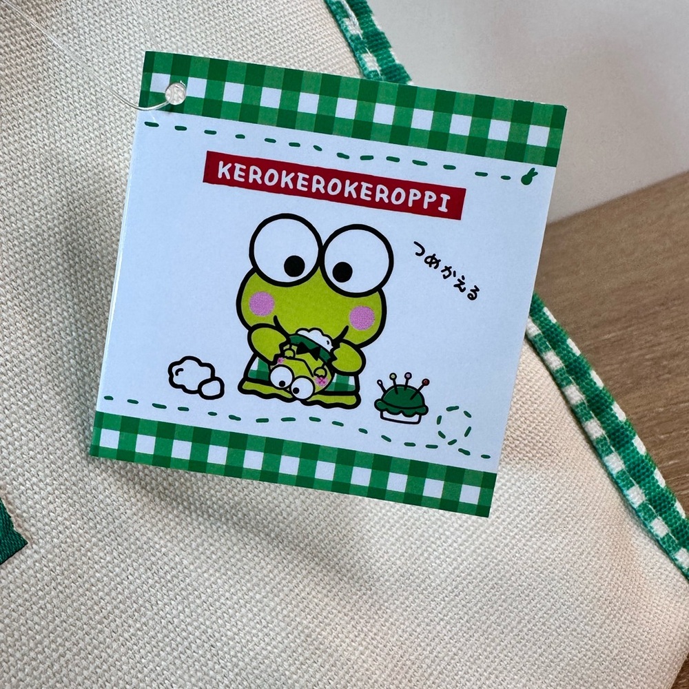 Sanrio Original Japan Keroppi Canvas Tote New with Tags RARE - Picture 5 of 7